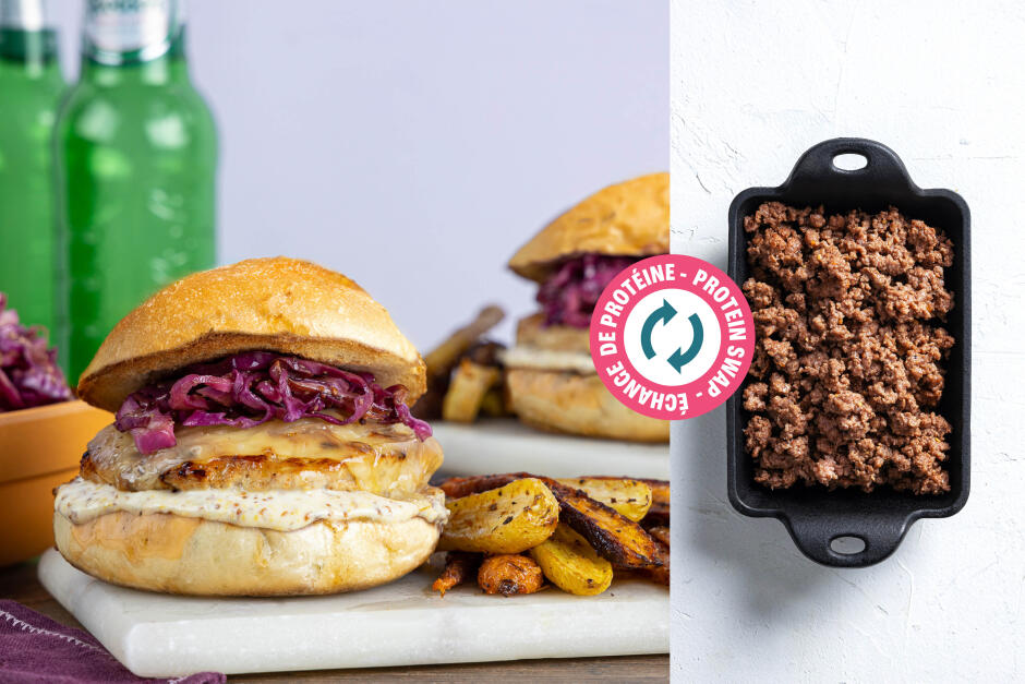 Protein Swap | Oktoberfest Beef Cheeseburgers