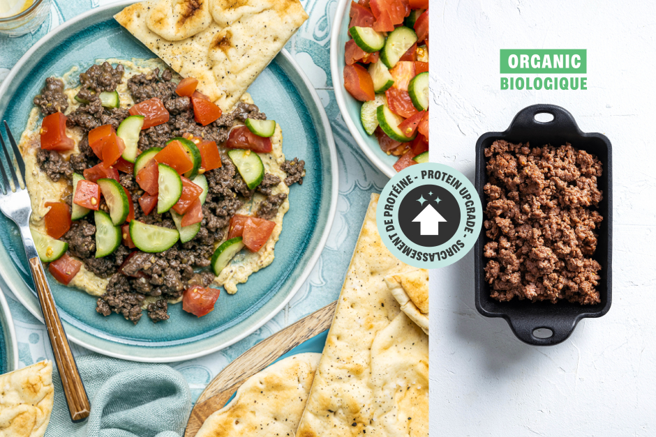 Protein Upgrade | Za’atar ORGANIC Beef Hummus Plates