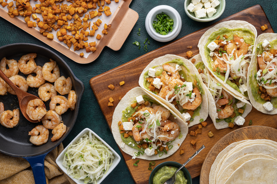 Shrimp & Squash Tacos