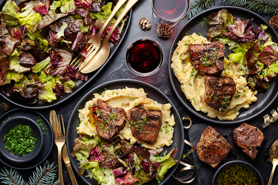 L’Artisan: Seared Lamb Chops over Brown Butter Mash