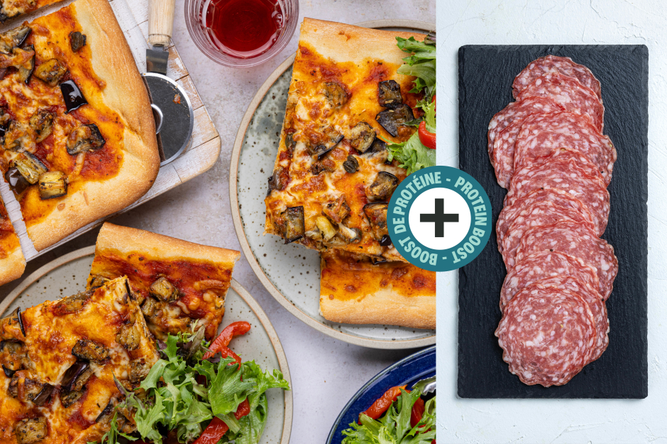 Protein Boost | Genoa Salami & Eggplant Caponata Pizza