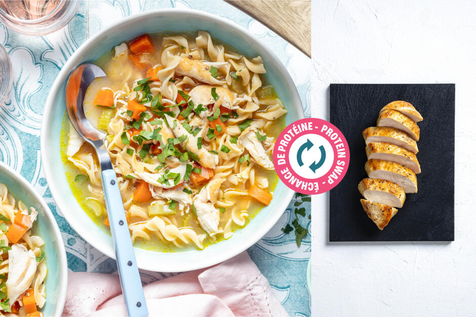 Protein Swap | Quick Chicken Noodle Soup