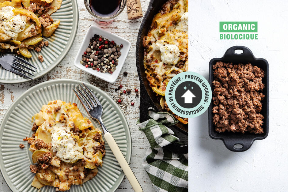 Protein Upgrade | ORGANIC Beef & Zucchini Skillet Lasagna