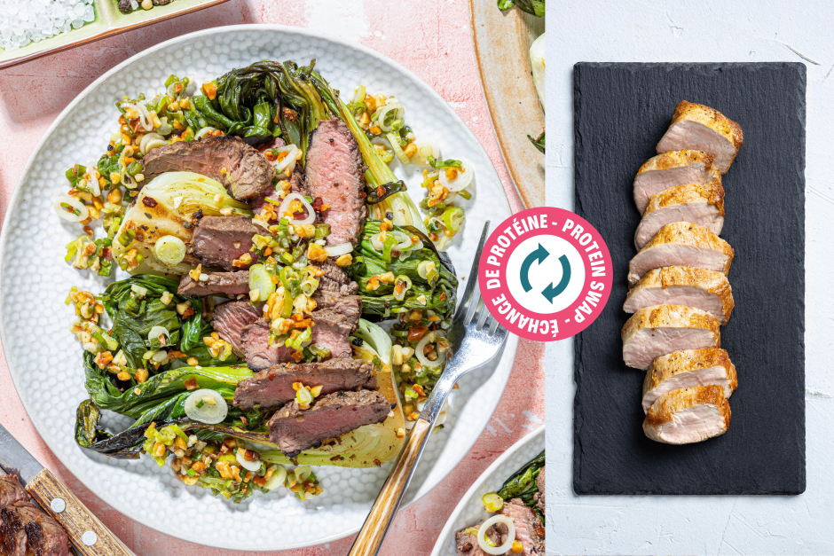 Protein Swap | Spicy Japanese Pork Tenderloin with Scallion-Peanut Salsa