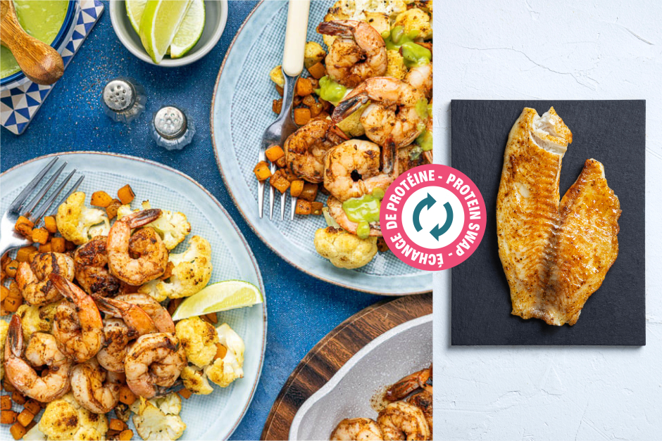 Protein Swap | Spicy Jerk Tilapia & Avocado-Lime Dressing