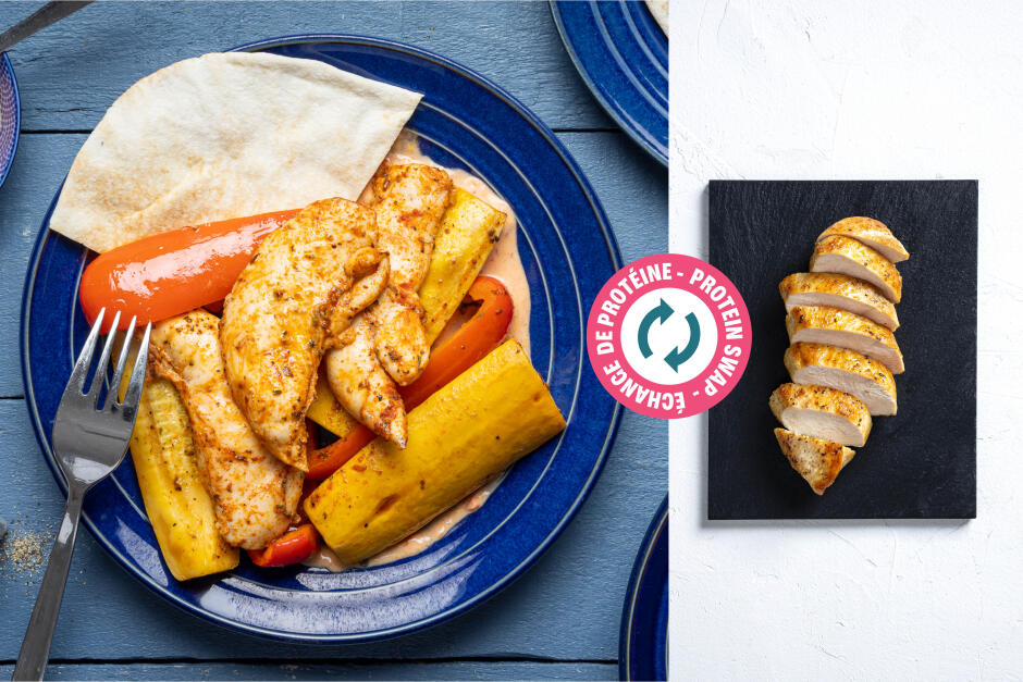 Protein Swap | Balkan-Style Chicken & Veggie Traybake