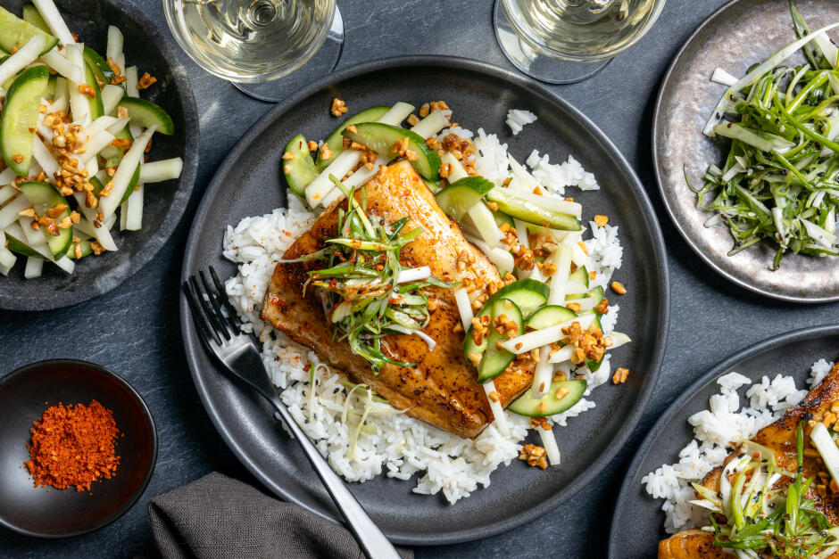 Korean-Style Black Cod with Scallion Pajeori