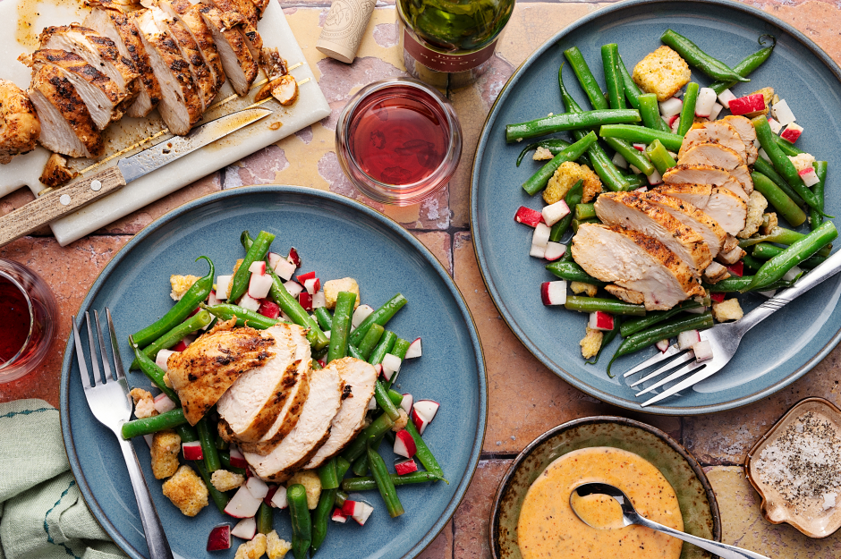 Spice-Rubbed Chicken Breasts with Alabama-Style BBQ Sauce