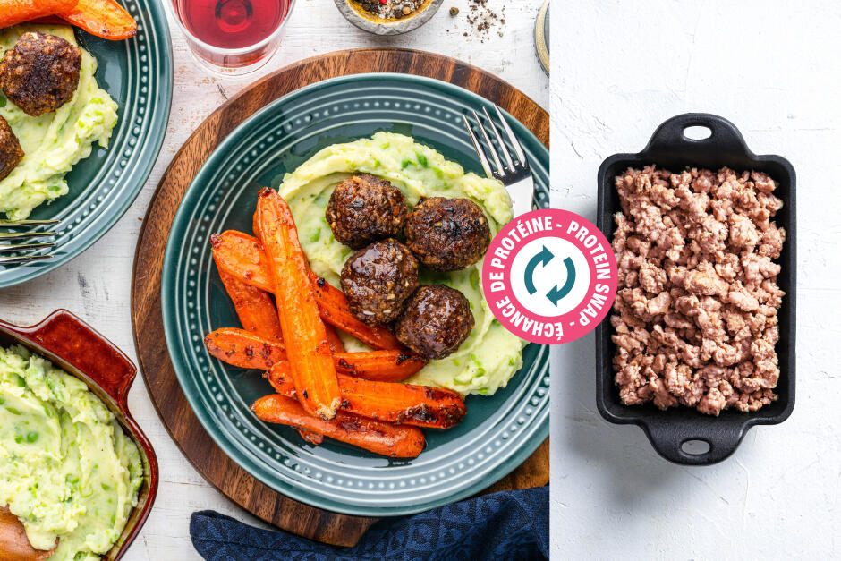 Échange de protéine | Boulettes de porc érable-beurre noisette