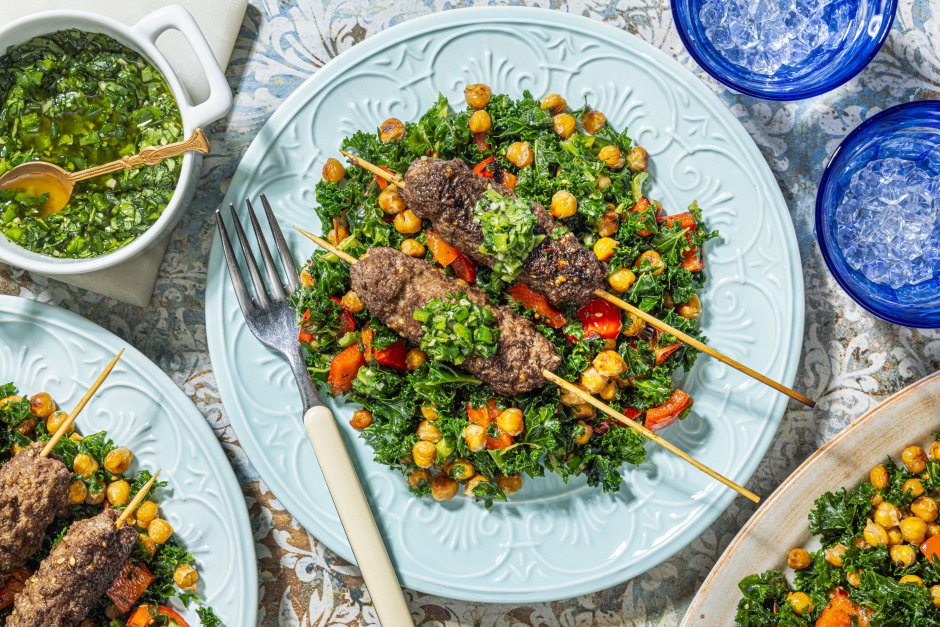 Brochettes de bœuf grillées aux épices dukkah