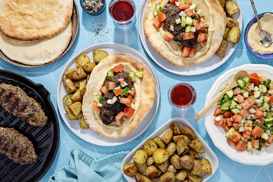 Beef & Zucchini Pita Burgers