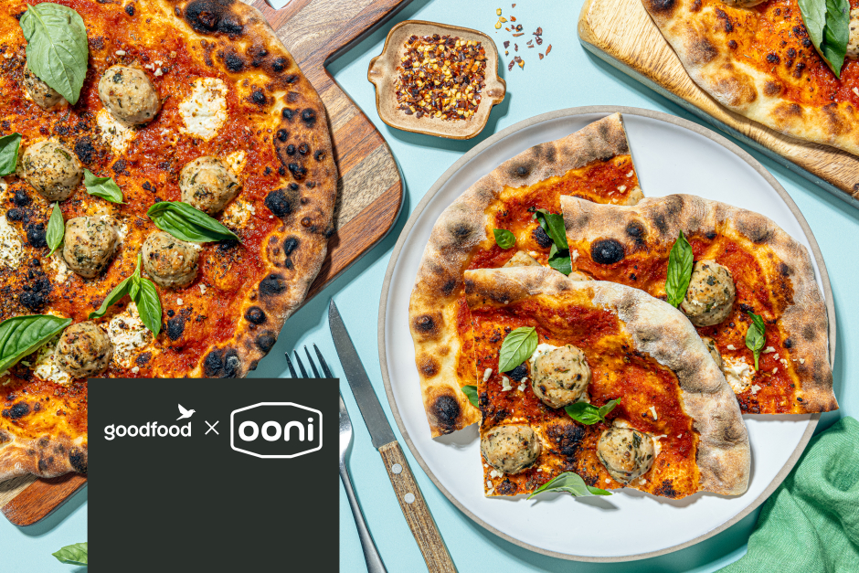Goodfood x Ooni: Pizzas aux boulettes de porc et parmesan