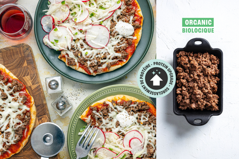 Protein Upgrade | ORGANIC Beef Kebab-Inspired Flatbreads