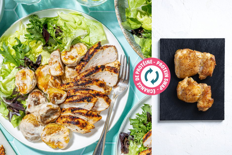 Protein Swap | Grilled Lemon & Chicken Thigh Dinner