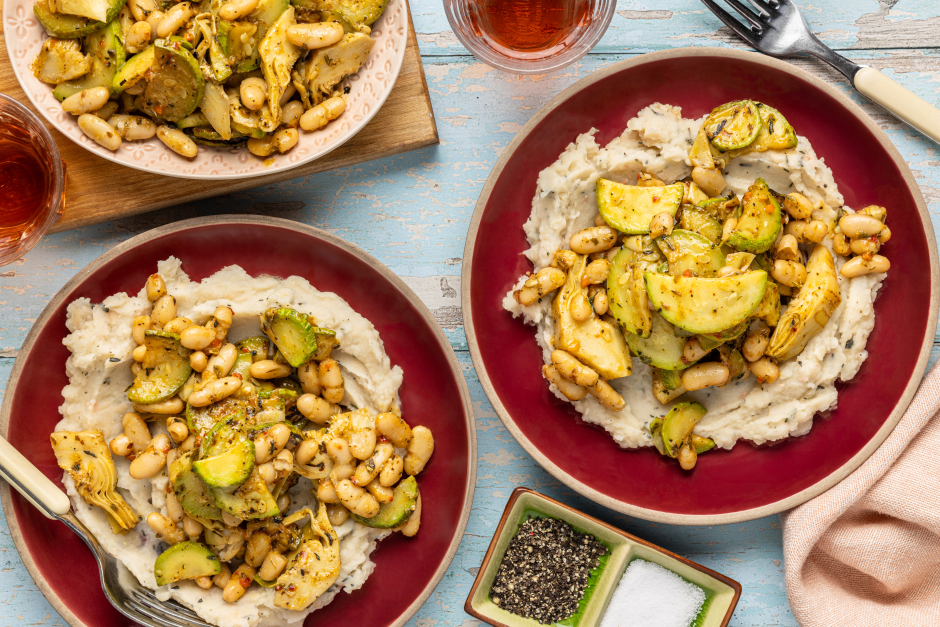 White Bean, Artichoke & Zucchini Fricassée