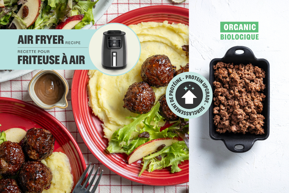 Surclassement de protéine | Boulettes de bœuf BIO laquées BBQ