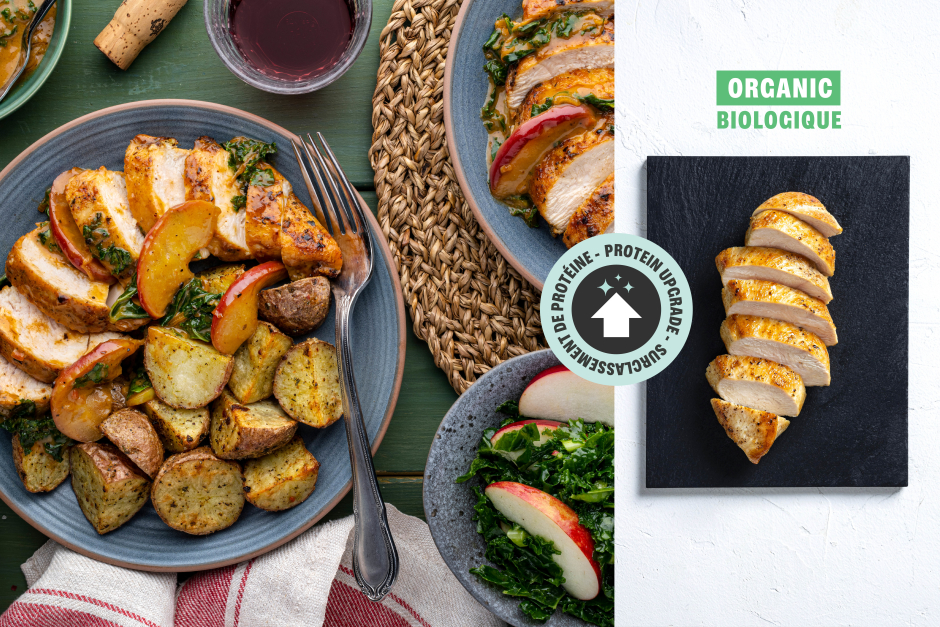 Protein Upgrade | Cider-Braised ORGANIC Chicken Breasts, Wilted Kale & Apple
