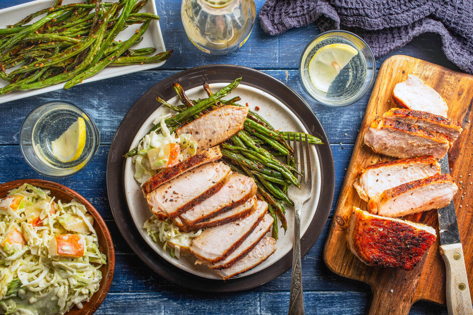Garlicky Thyme Pork Chops