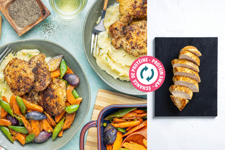 Échange de protéine | Poitrines de poulet poêlées aux fines herbes