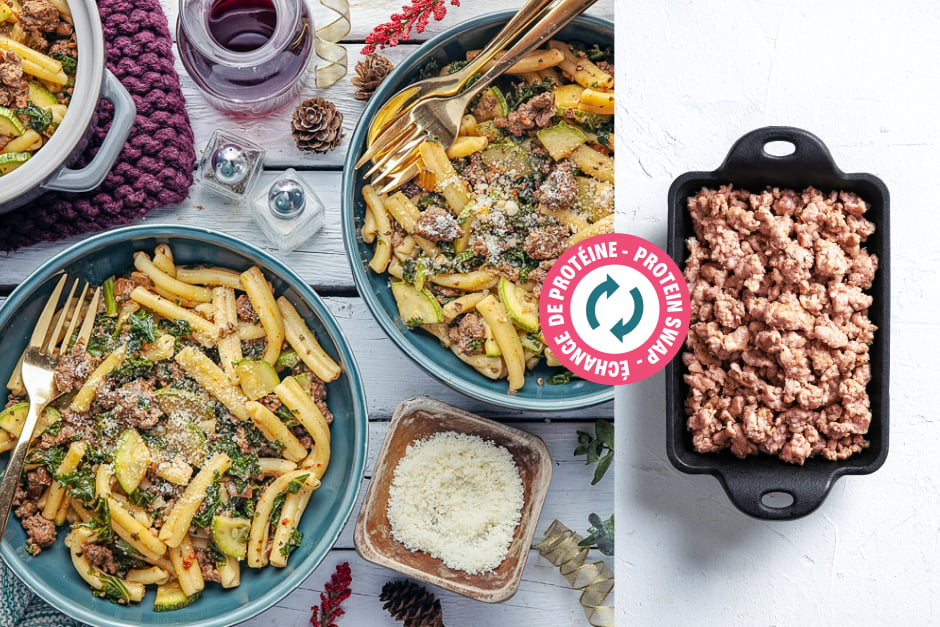 Protein Swap | Pork Sausage Meat & Veggie Gemelli