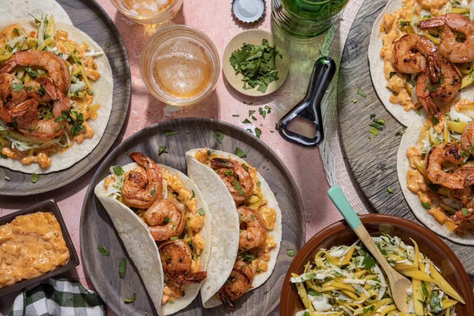 Quick Asian-Style Shrimp Tacos