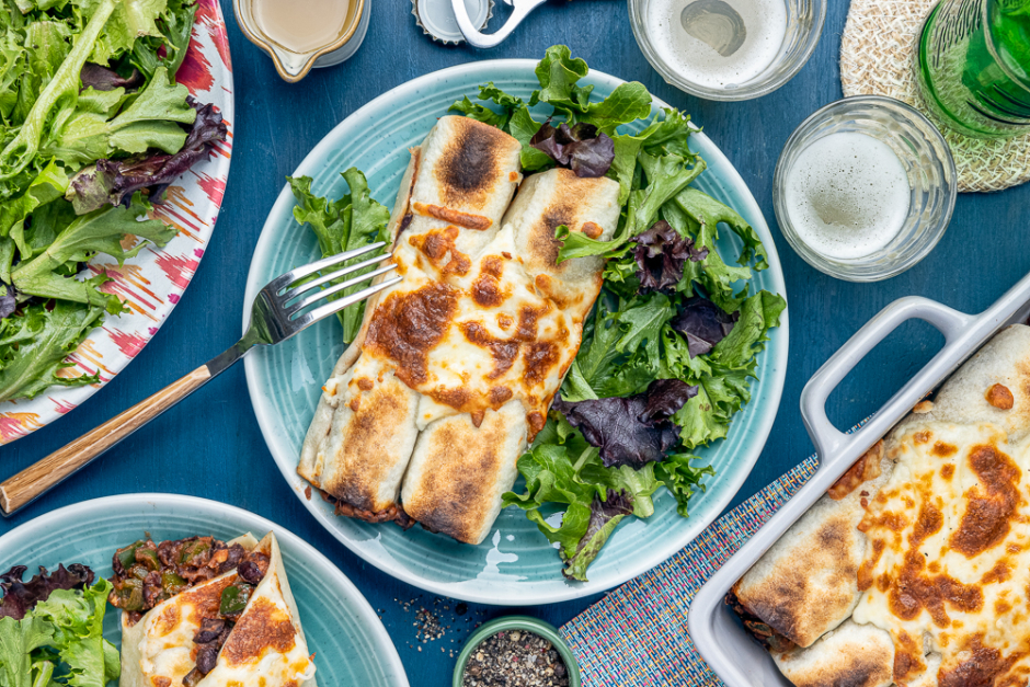 Protein Boost | Black Bean & Poblano Enchiladas