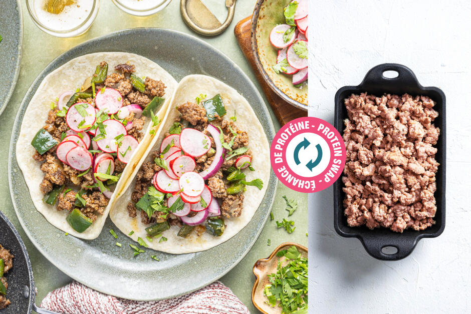 Protein Swap | Cheesy Poblano Pork Tacos