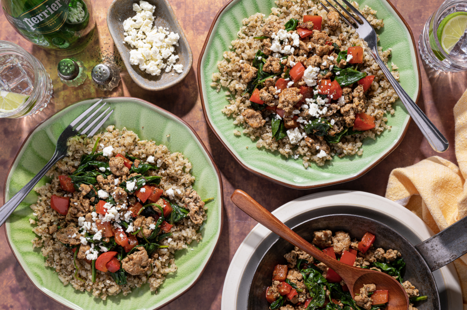Calorie-Wise: Ground Pork & Veggie Skillet