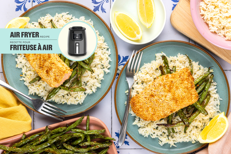 Air Fryer Crispy Parmesan-Panko Salmon
