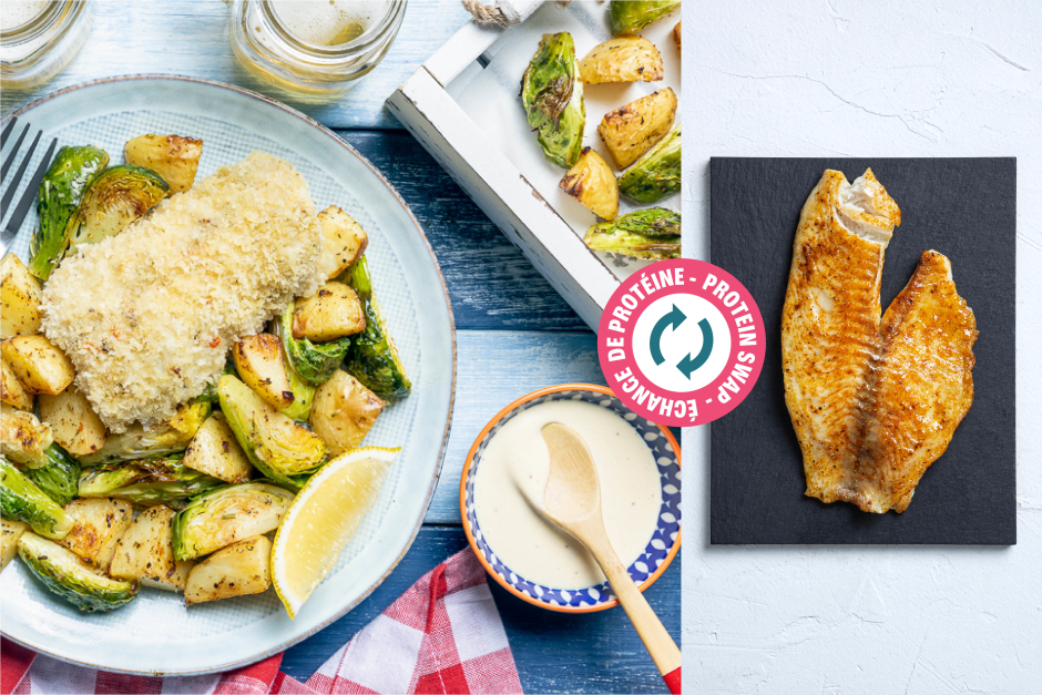 Protein Swap | Sheet Pan Fish 'n' Chips