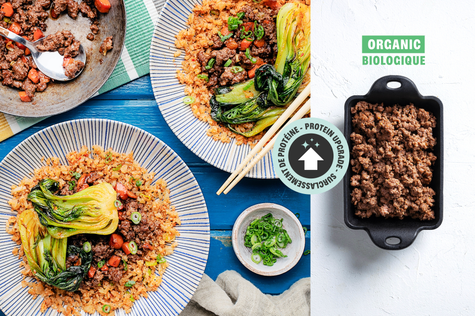 Protein Upgrade | Carb-Wise: Ground ORGANIC Beef Teriyaki Stir-Fry