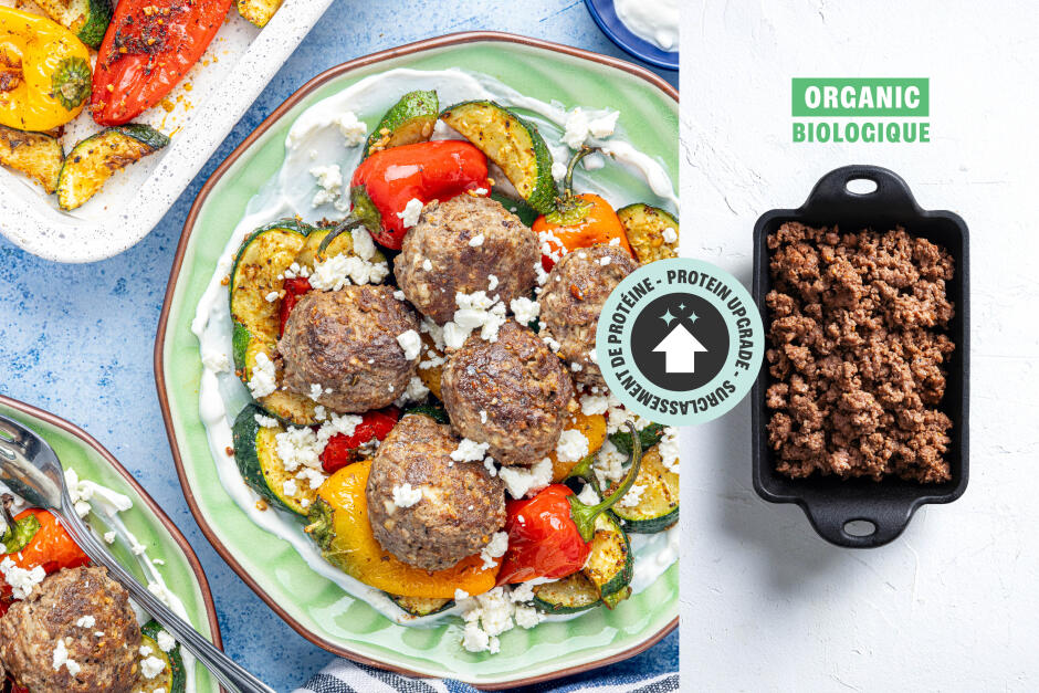 Protein Upgrade | Greek-Style ORGANIC Beef Meatballs