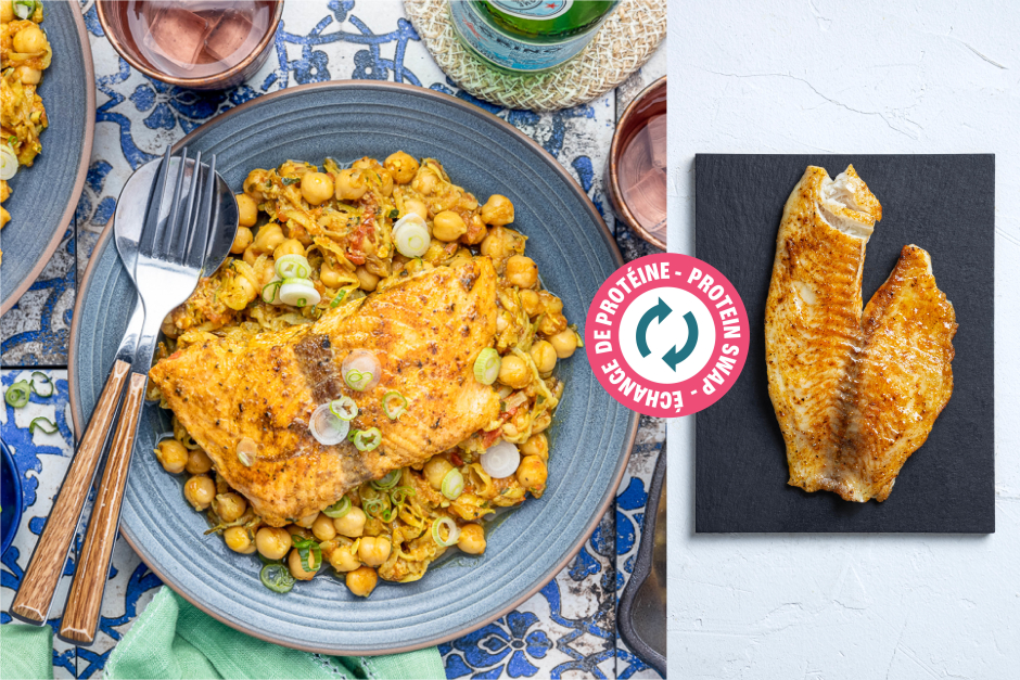 Protein Swap | Curried Tilapia Chana Masala