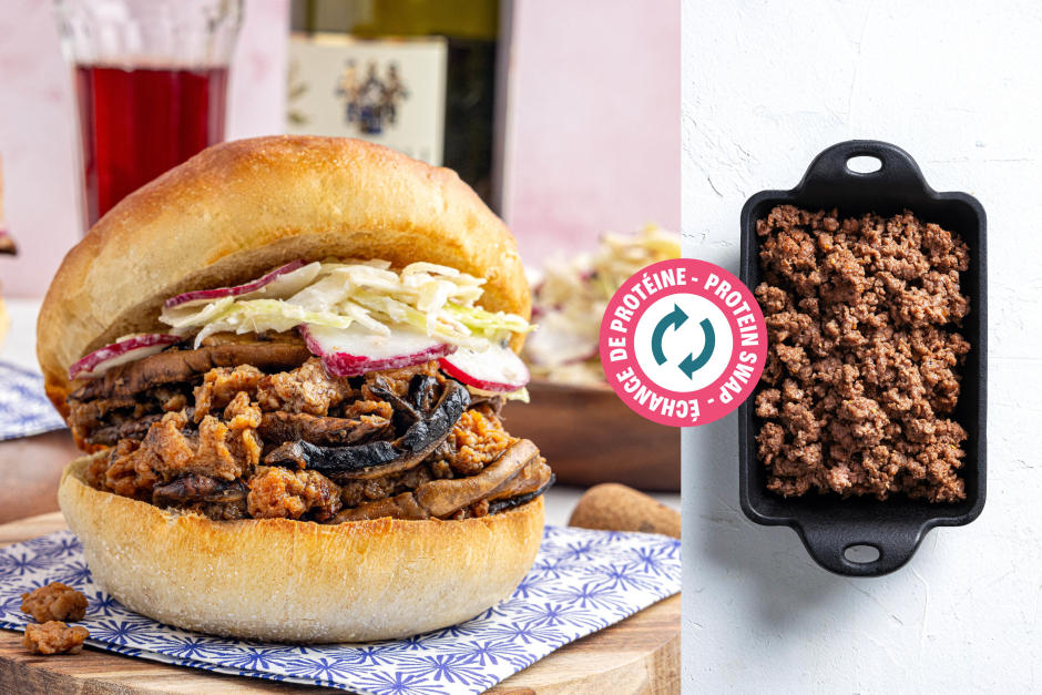 Protein Swap | Ground Beef & Portobello Sloppy Joes