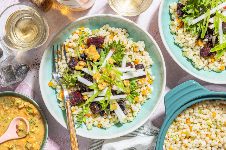 Pearl Couscous Veggie Summer Bowls