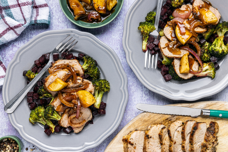 Paleo: Apple & Onion Braised Pork Tenderloin