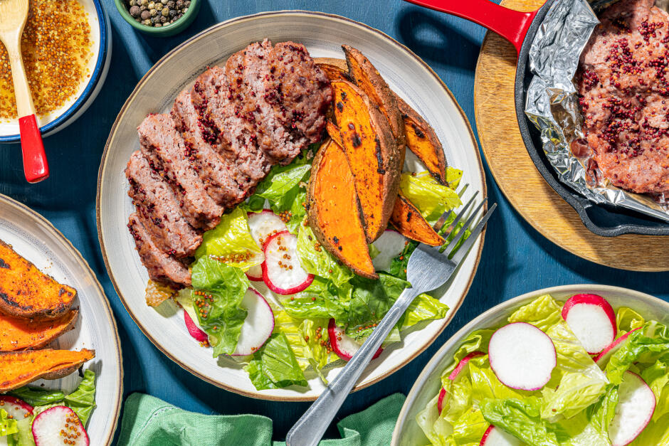 Foil-Grilled Tangy Maple Beef Meatloaves