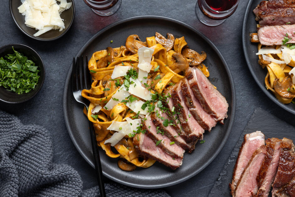 Seared Grass-Fed Striploin Steak