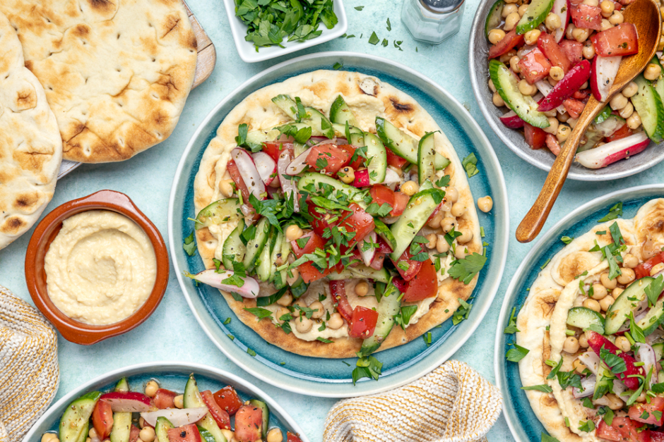 Chickpea Fattoush Flatbreads