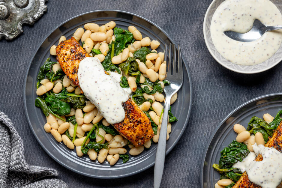 Saumon poêlé avec sauce «hollandaise»