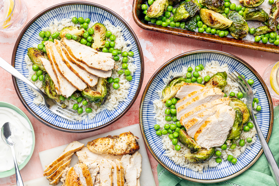 Poitrines de poulet au citron, à l’ail et à l’origan