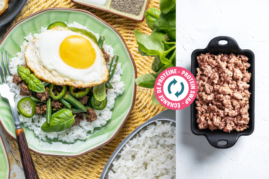 Échange de protéine | Goodfood voyage: Pad kra pao thaïlandais au porc