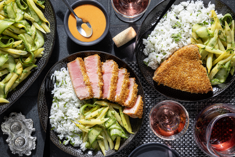 L’Artisan: Thon en croûte de panko avec mayo piquante à l’ananas