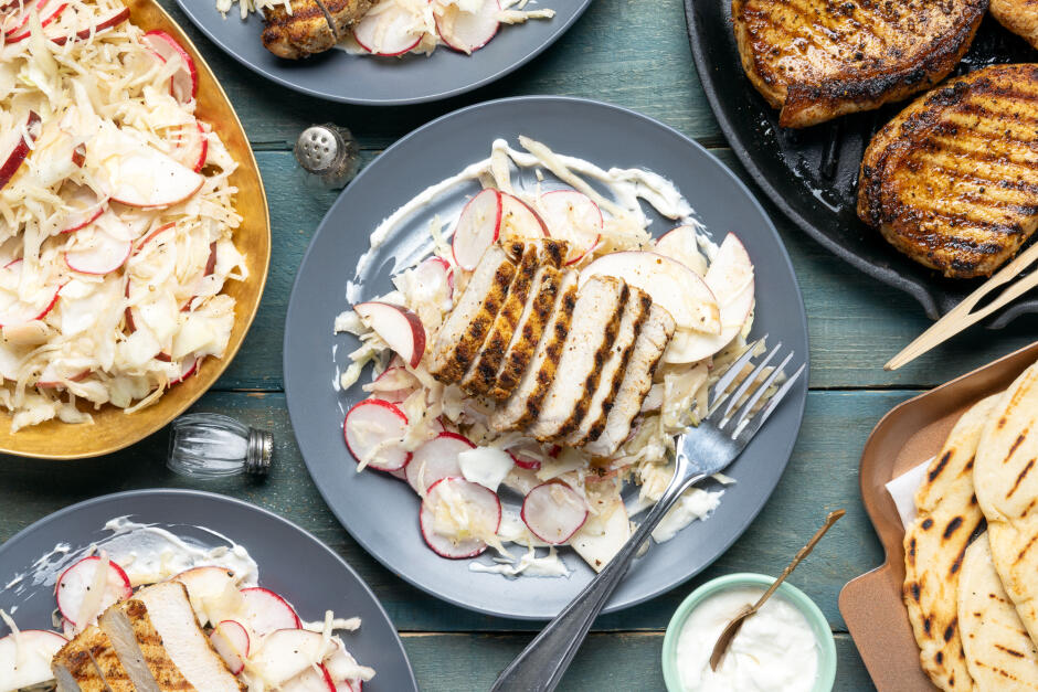 Côtelettes de porc tikka grillées