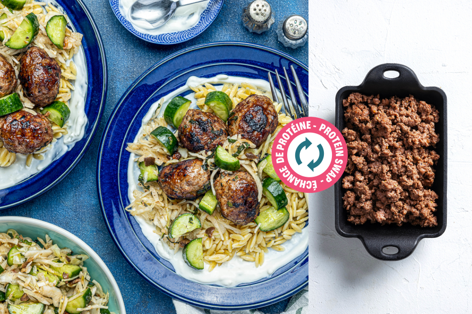 Protein Swap | Minty Greek Beef Keftedes