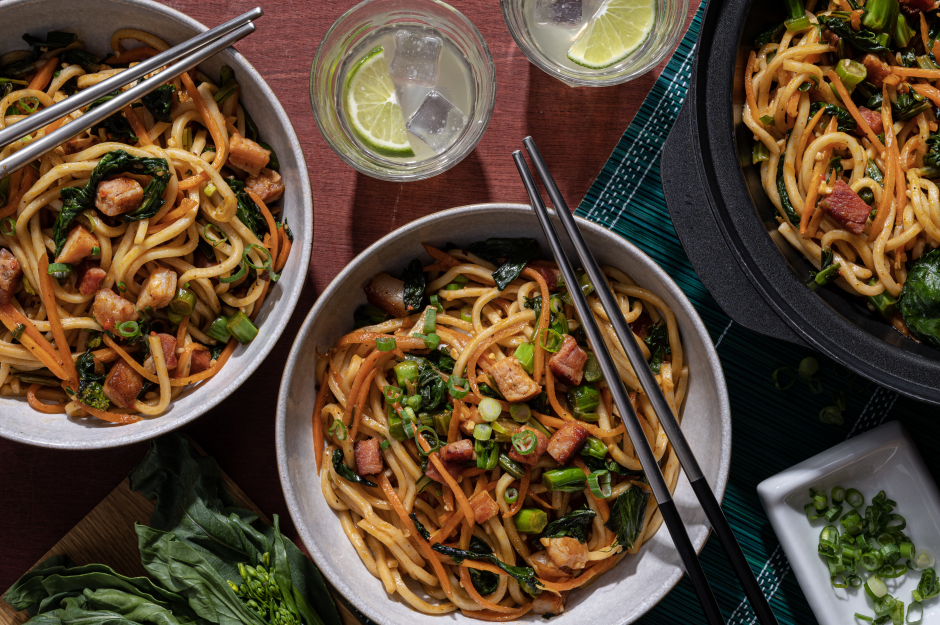 Quick Pancetta Chow Mein