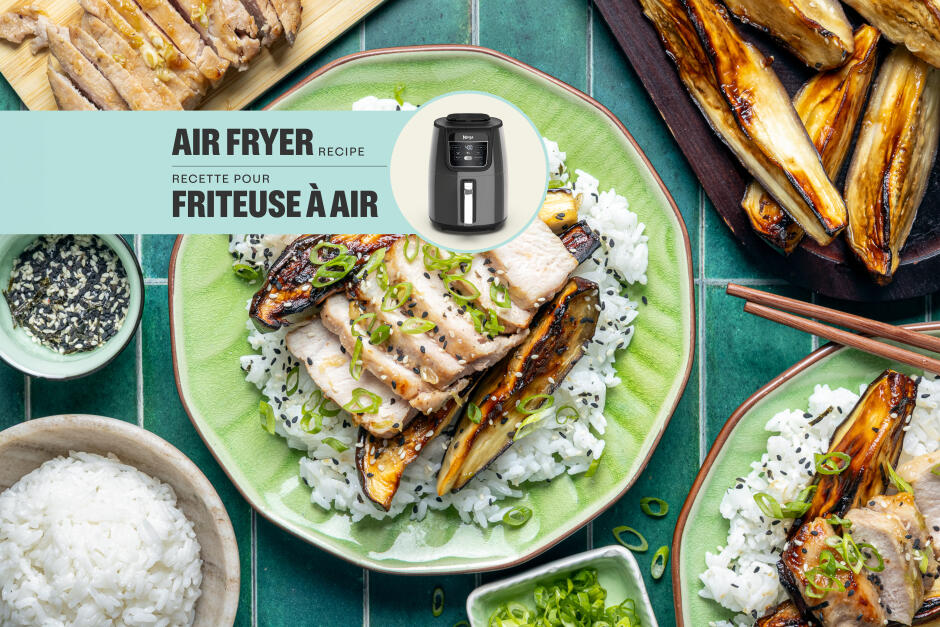 Miso-Maple Butter Pork Chops & Eggplant