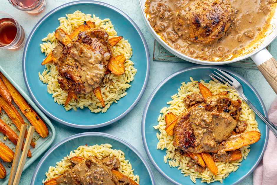 Creamy Skillet Pork Chops with Sun-Dried Tomatoes