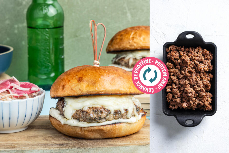 Protein Swap | Beef & Cheddar Smash Burgers