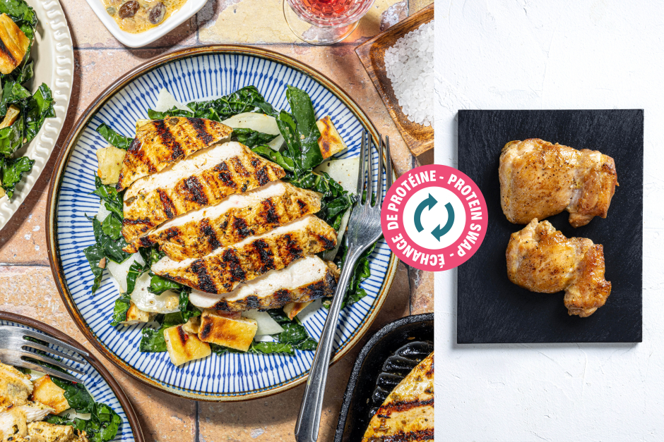 Échange de protéine | Paillard de cuisses de poulet grillées